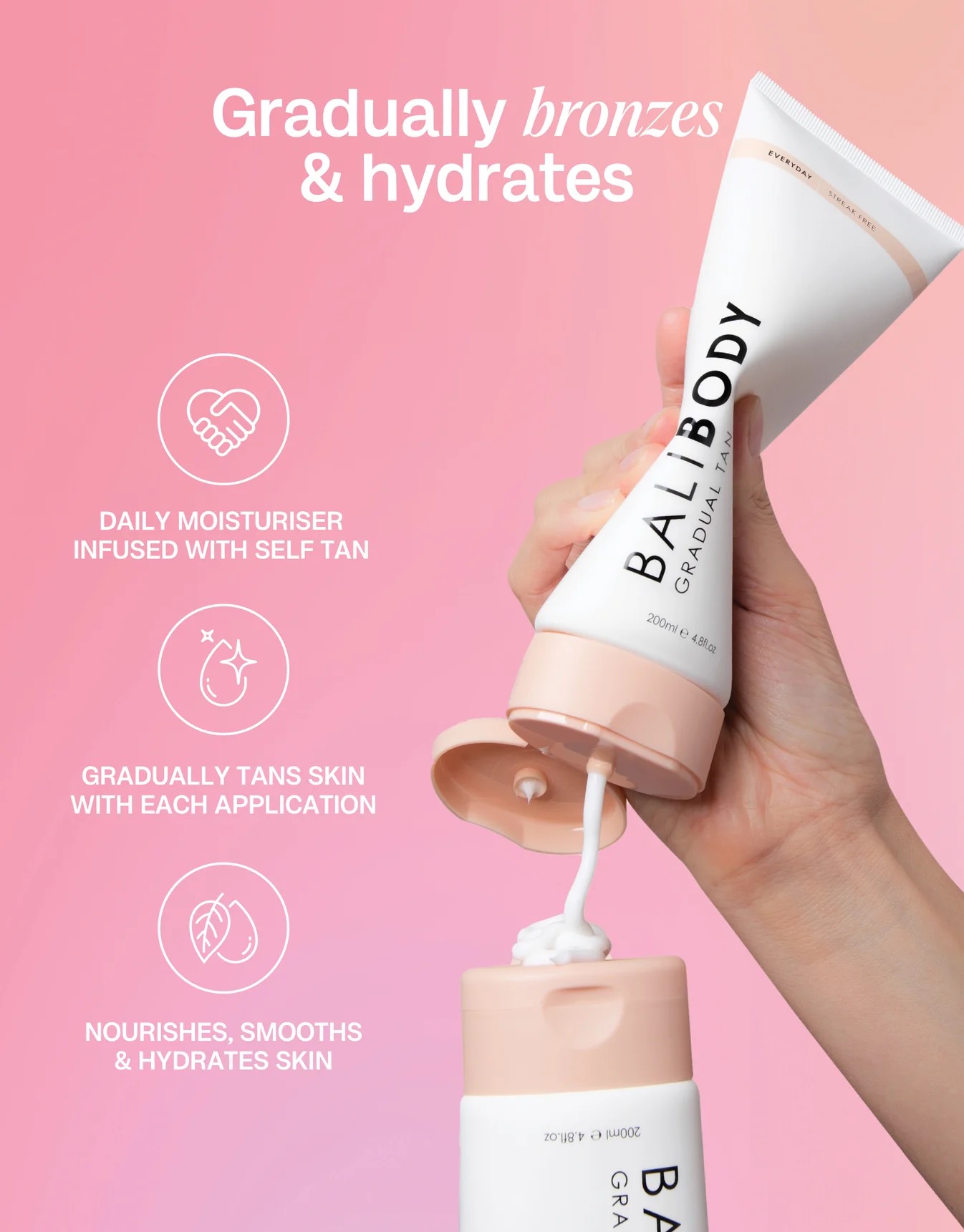 BaliBody Gradual Tan Moisturiser увлажняющий лосьон с постепенным эффектом загара, 200 мл 7