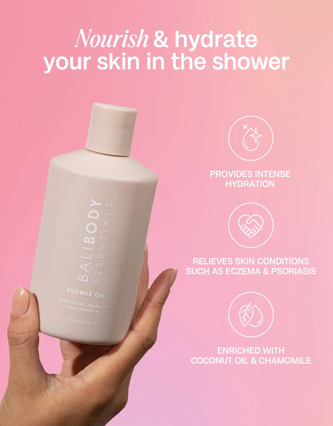 BaliBody Shower oil , увлажняющее масло для тела, 250 мл 6