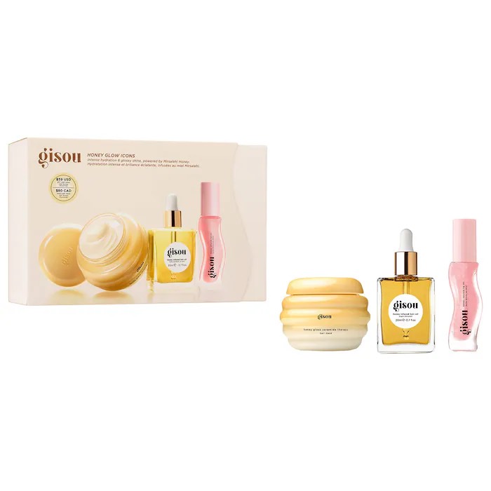 Gisou  Набор для губ и волос Honey Glow Icons Hair & Lip Set