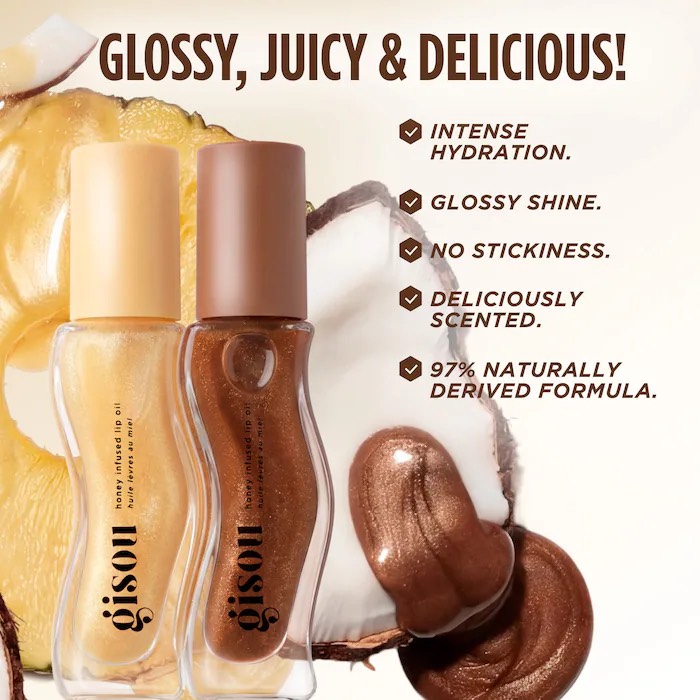 Gisou  Масло для губ Honey Infused Hydrating Lip Oil, Coco Cacao 8