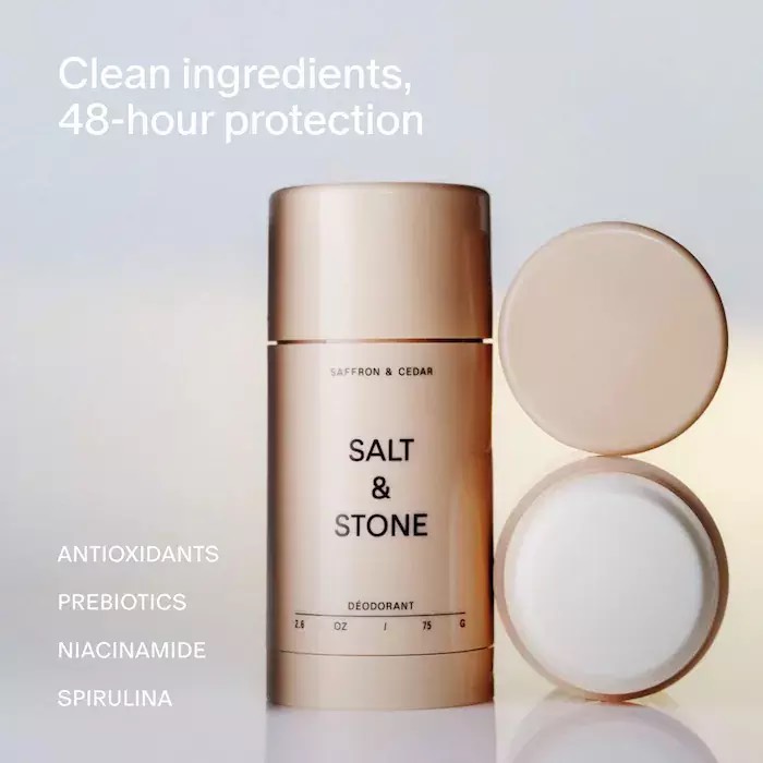 Salt & Stone  Стойкий дезодорант без солей алюминия Saffron and Cedar Extra-Strength Aluminum-Free Deodorant (75г) 2