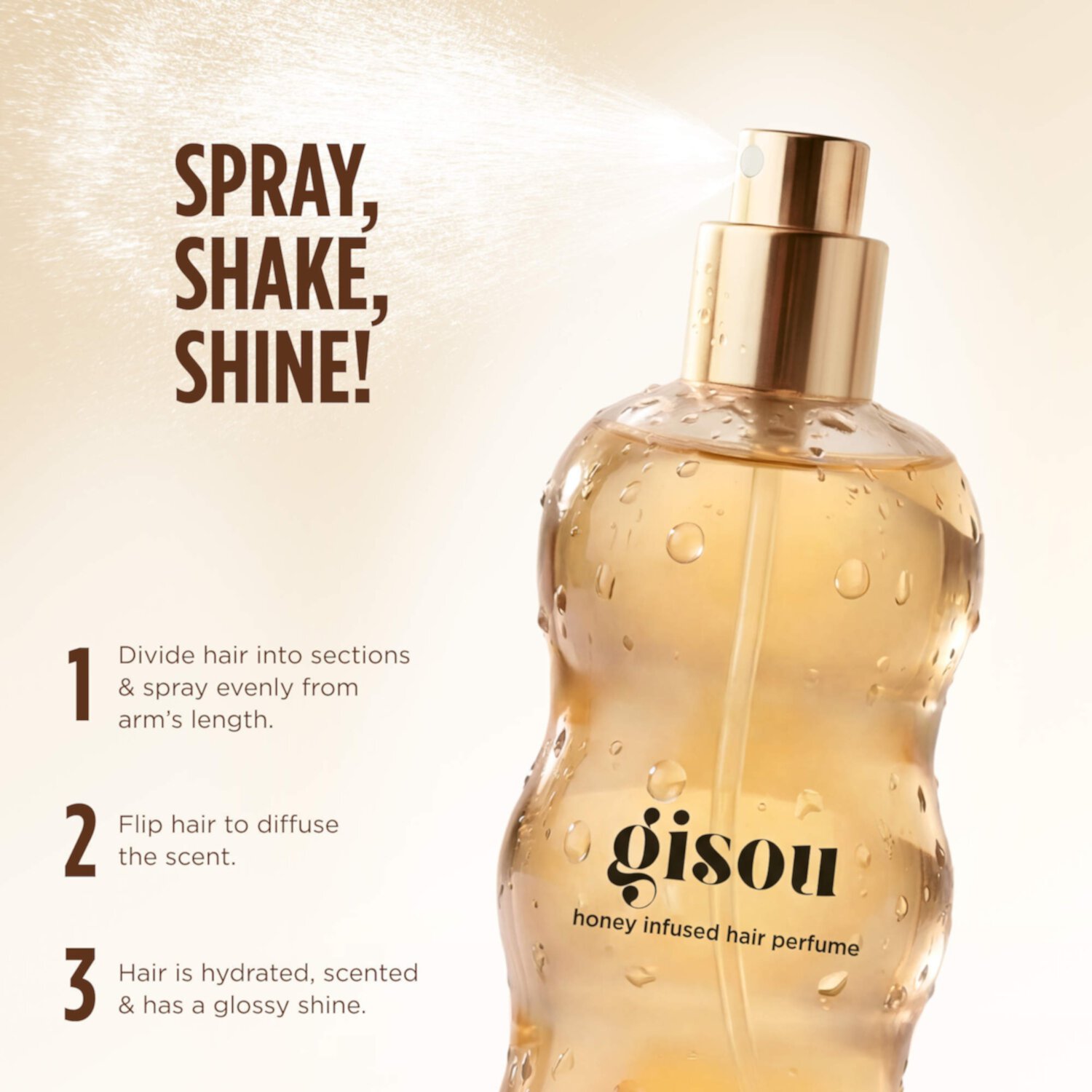GISOU  Парфюм для волос  Honey Infused Hair Perfume - Coco-Cacao, 15 мл 3