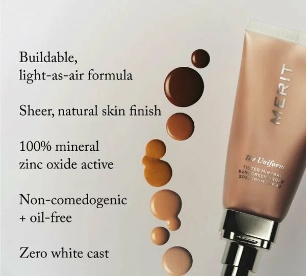 Merit Тональный крем The Uniform TINTED MINERAL SUNSCREEN SPF 50 6