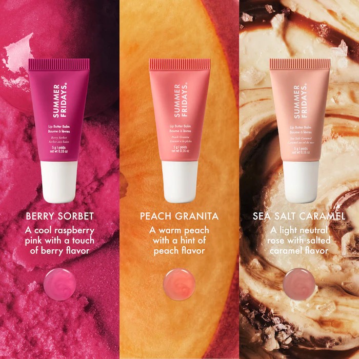 Summer Fridays Набор мини бальзамов для губ The Sweet Summer Minis Lip Butter Balm Trio Set, 3x5 мл 5