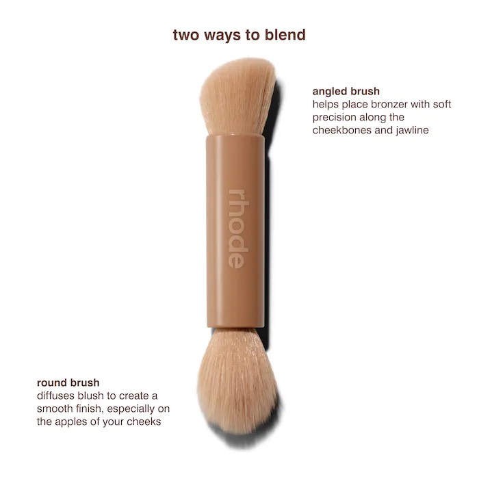 rhode  Двусторонняя кисть для макияжа Pocket Brush Double-Ended Makeup Brush 4