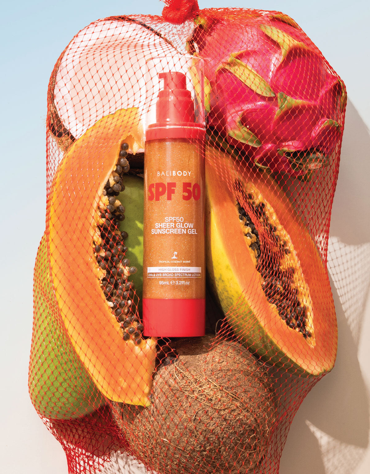 BALIBODY Sheer Glow Sunscreen Gel SPF50 Солнцезащитный Гель для тела с шиммером 10