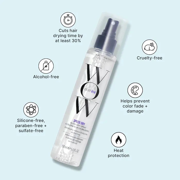 COLOR WOW Спрей для укладки волос Speed Dry Blow Dry Spray, 150 мл 3