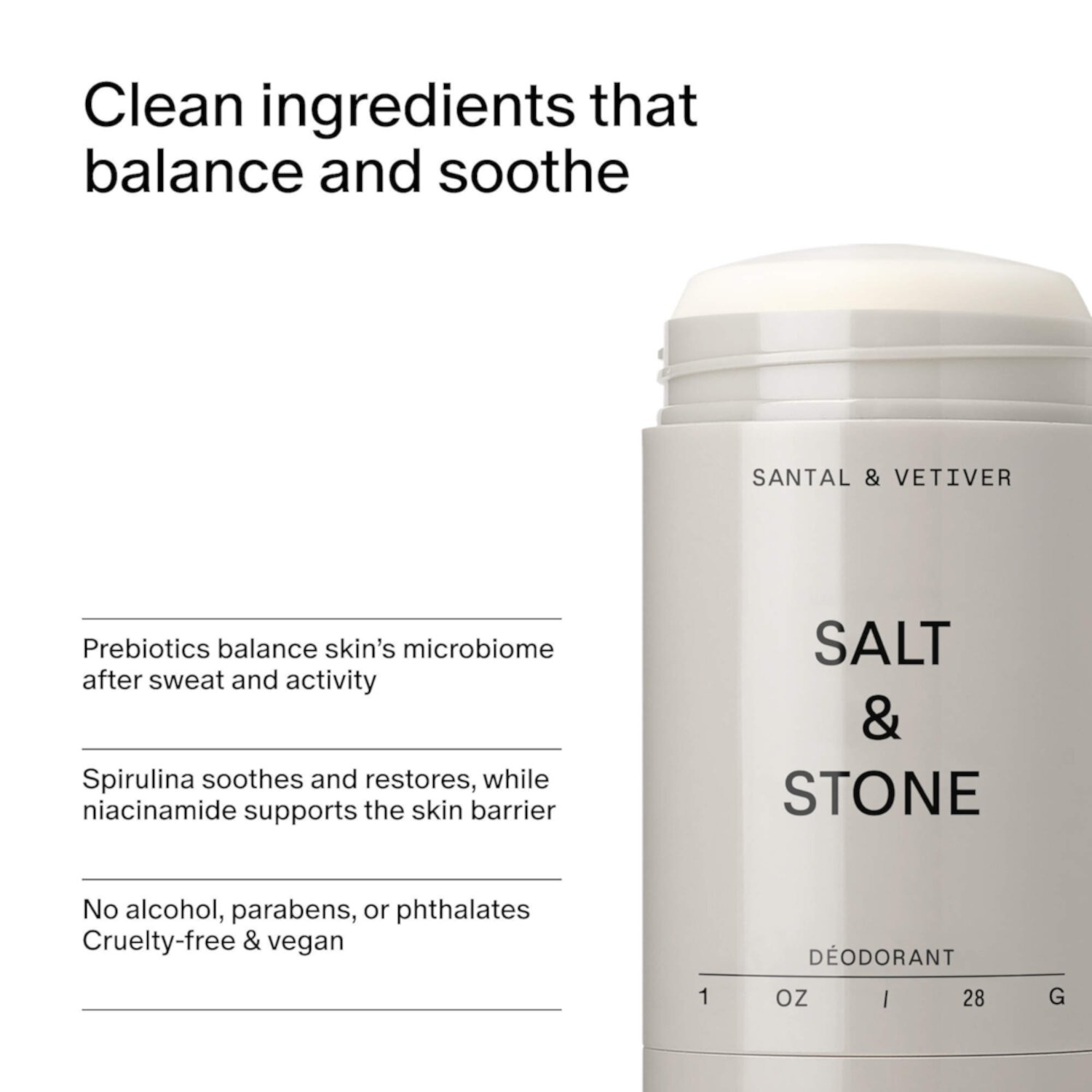 Salt & Stone Mini Deodorant Discovery Set Набор мини-дезодорантов для путешествий с тремя запахами, 3 x 28 г, 48-часовая защита 5