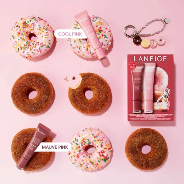 LANEIGE Набор тинтов для губ Donut Delight Lip Serum Duo (Cinnamon Sugar, Strawberry Sprinkles, 2*12 мл) 3