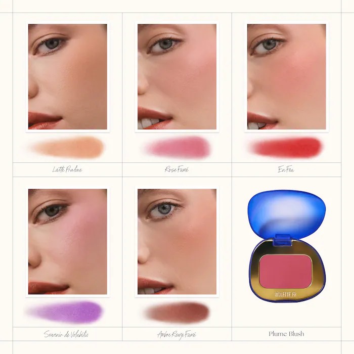 VIOLETTE_FR Кремовые румяна PLUME BLUSH Feather Matte Cream-to-Powder Cheek Melt, Latte Praline 4