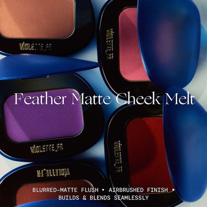 VIOLETTE_FR Кремовые румяна PLUME BLUSH Feather Matte Cream-to-Powder Cheek Melt, Latte Praline 9