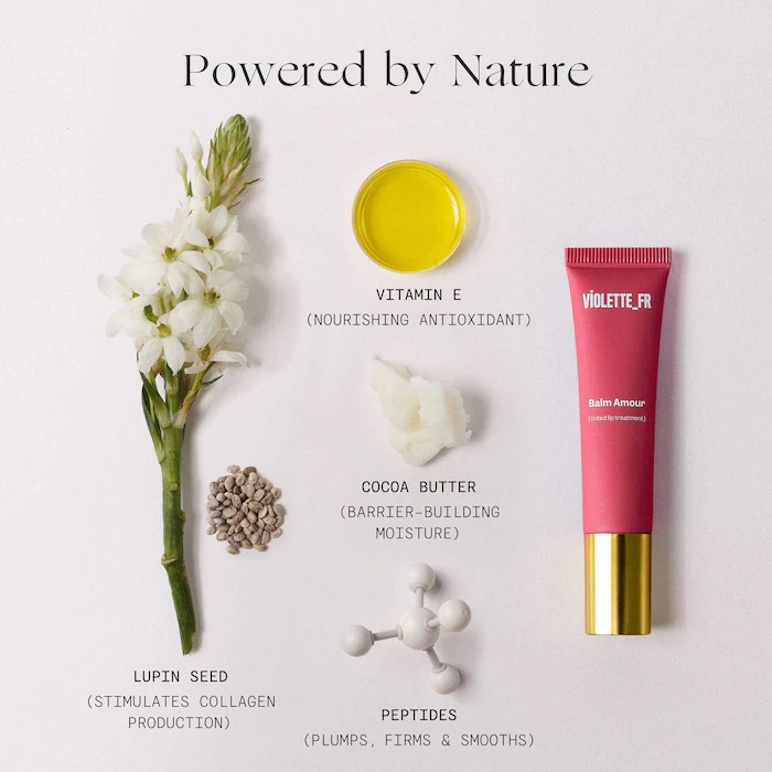 VIOLETTE_FR Питательный бальзам для губ с пептидами BALM AMOUR Nourishing Tinted Lip Treatment with Peptides, Rose Latte 10