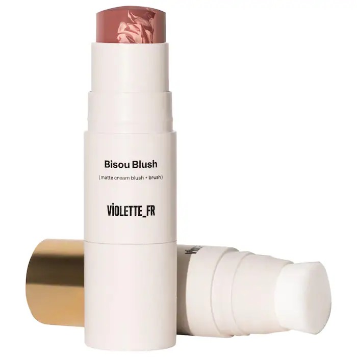VIOLETTE_FR Мраморные кремовые румяна в стике BISOU BLUSH Marbled Cream Blush Stick, Louise