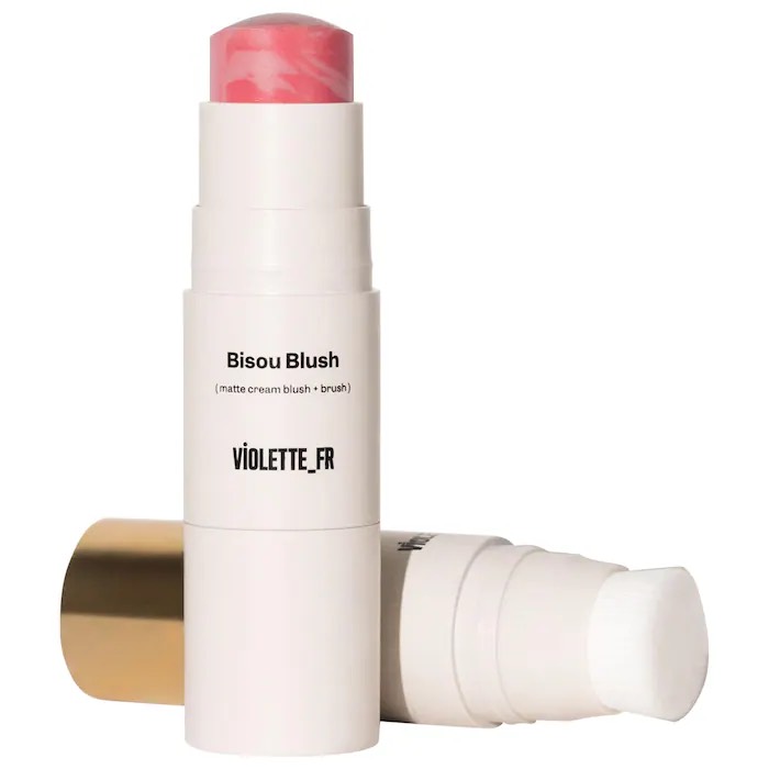 VIOLETTE_FR Мраморные кремовые румяна в стике BISOU BLUSH Marbled Cream Blush Stick, Inès