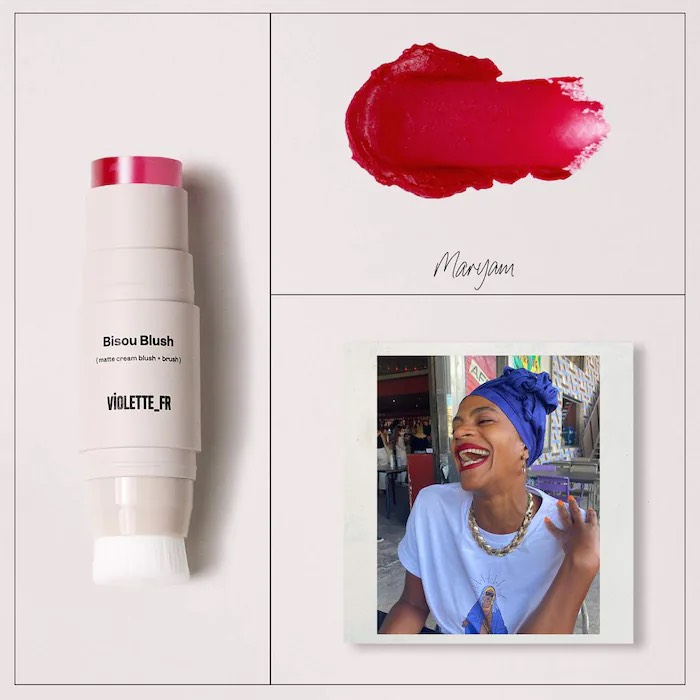 VIOLETTE_FR Мраморные кремовые румяна в стике BISOU BLUSH Marbled Cream Blush Stick, Maryam 7