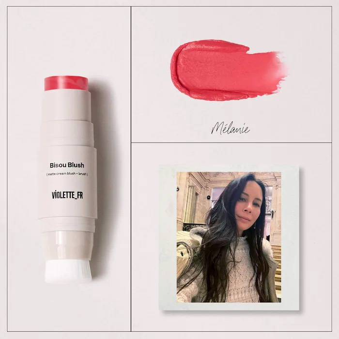 VIOLETTE_FR Мраморные кремовые румяна в стике BISOU BLUSH Marbled Cream Blush Stick, Mélanie 7