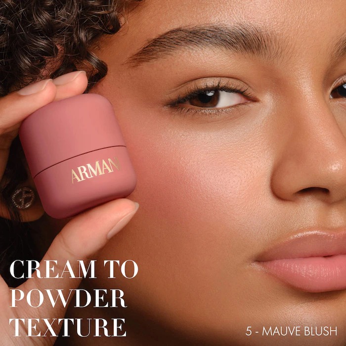 Armani Dolci Кремовые румяна  Blush Smoothing Cream-to-Powder Soft-Matte, 5 Mauve Blush 3